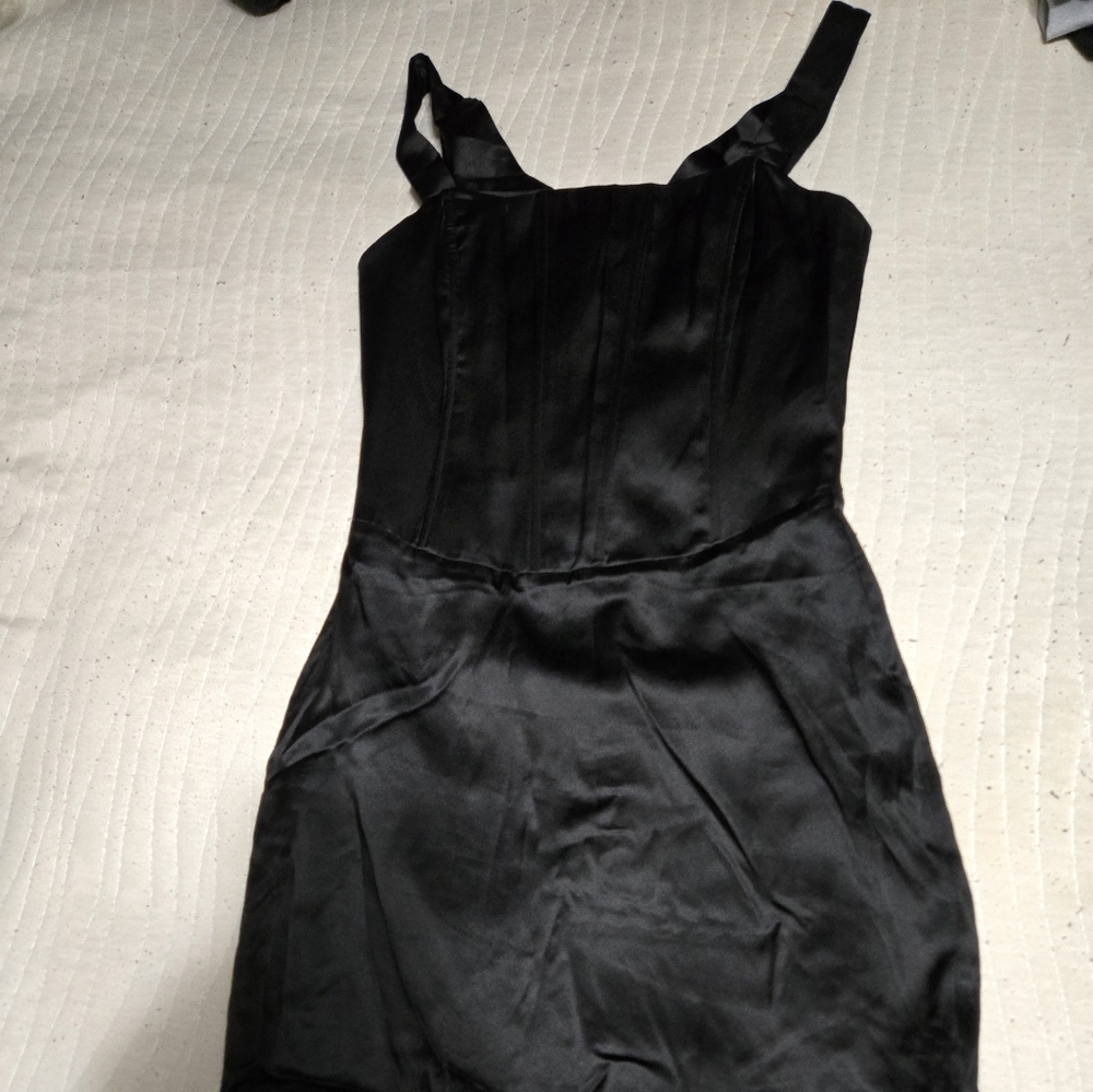 Guess Marciano Boned Corset Bodycon Dress Black 2